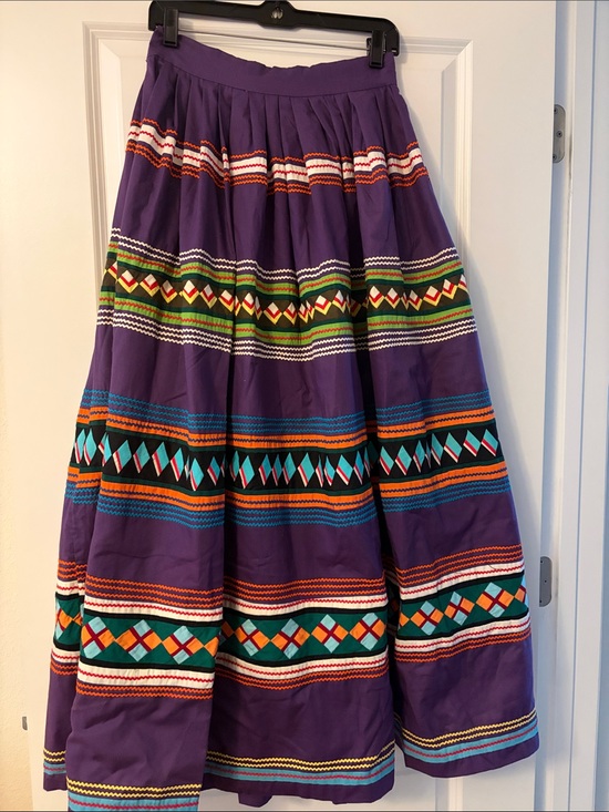 Native American Dresses & Skirts - Vintage Native American Seminole Patchwork Skirt Handmade